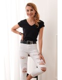 White jeans with holes 3880 - Online store - Boutique